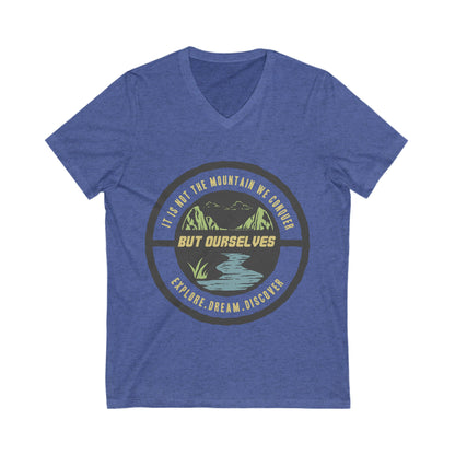 Explore Dream Discover Unisex Short Sleeve V-neck Tshirt