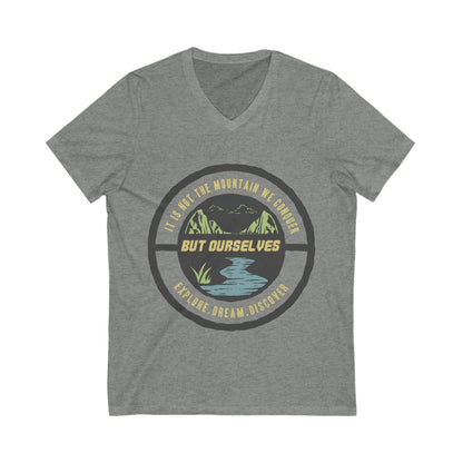Explore Dream Discover Unisex Short Sleeve V-neck Tshirt