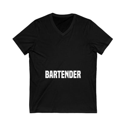 I'M The Psychotic Bartender Everyone Warned You About Unisex Short Sleeve V-neck Tshirt