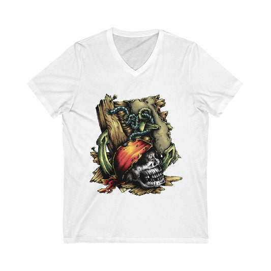 Dead Pirate Unisex Short Sleeve V-neck Tshirt