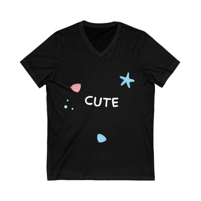 I Am A Cute Mermaid Unisex Short Sleeve V-neck Tshirt