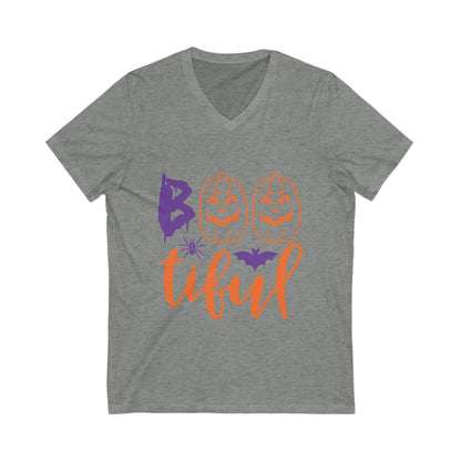Boo Tiful-01 Unisex Short Sleeve V-neck Tshirt