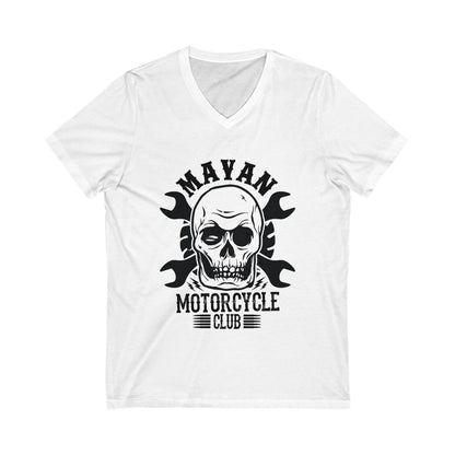 Mayan Motorcycle Club Unisex Short Sleeve V-neck Tshirt