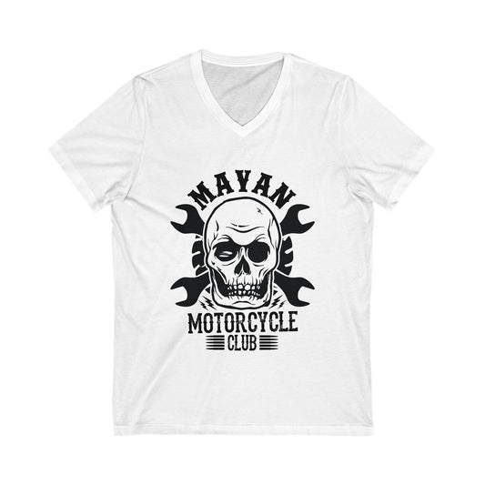 Mayan Motorcycle Club Unisex Short Sleeve V-neck Tshirt