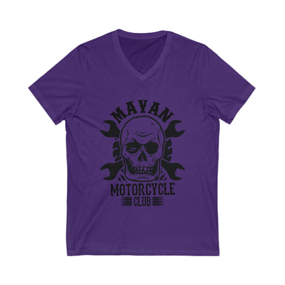 Mayan Motorcycle Club Unisex Short Sleeve V-neck Tshirt