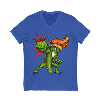 Brush Fighter Unisex Short Sleeve V-neck Tshirt