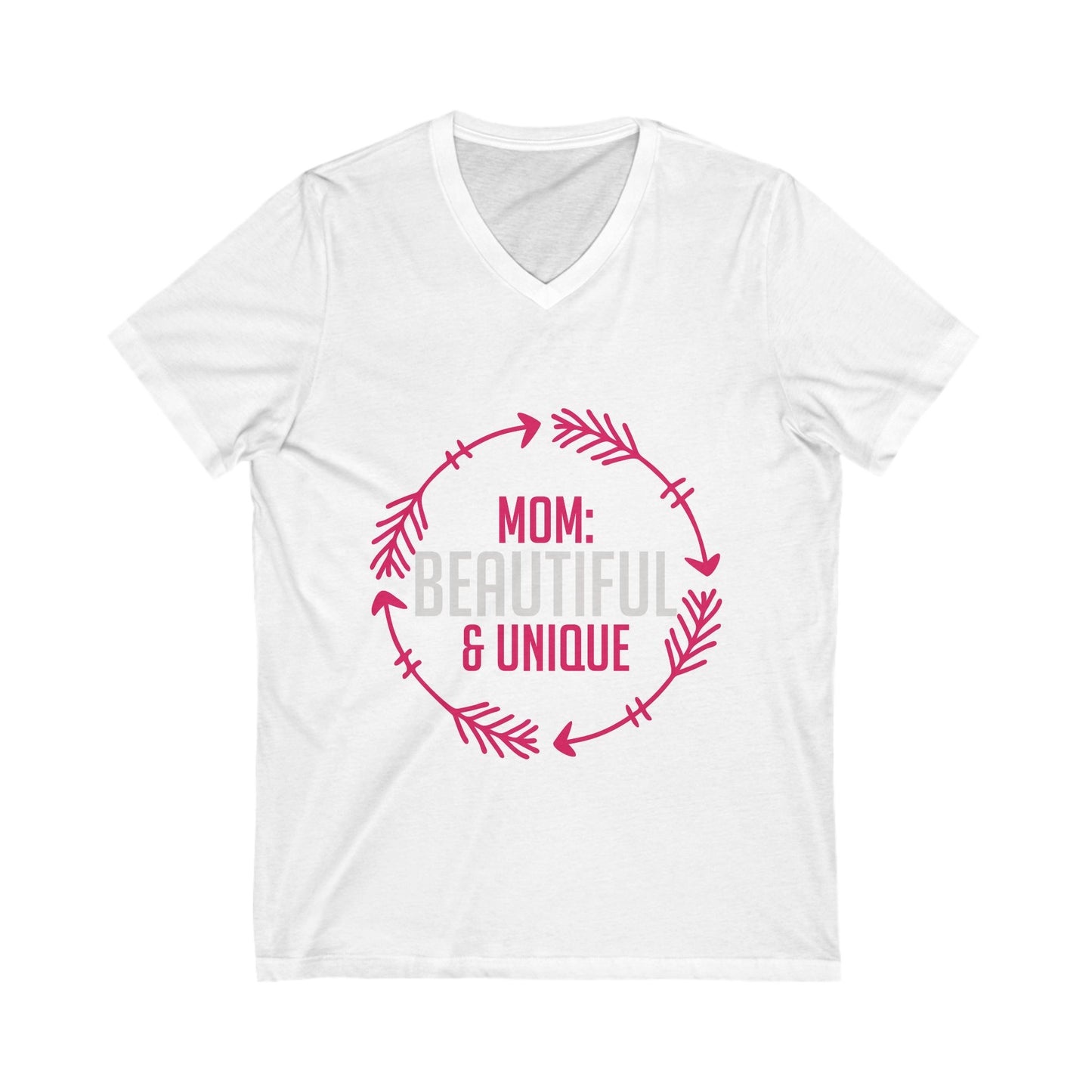 Mom Beautiful And Unique Unisex Short Sleeve V-neck Tshirt