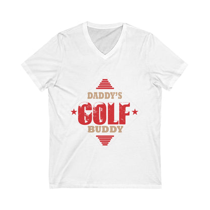 Daddy'S Golf Buddy Unisex Short Sleeve V-neck Tshirt