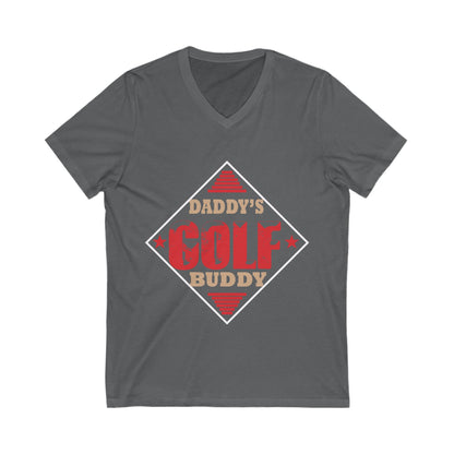 Daddy'S Golf Buddy Unisex Short Sleeve V-neck Tshirt