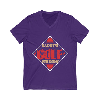 Daddy'S Golf Buddy Unisex Short Sleeve V-neck Tshirt