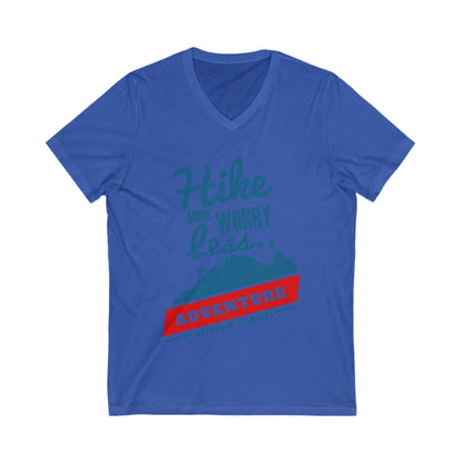 Hike More Worry Less Unisex Short Sleeve V-neck Tshirt