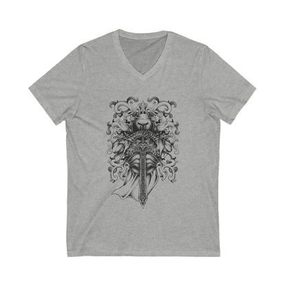 Knight And Armor Unisex Short Sleeve V-neck Tshirt