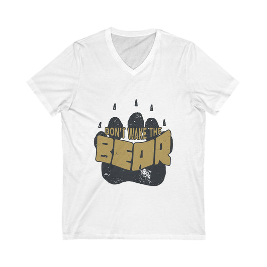 Don'T Wake The Bear Unisex Short Sleeve V-neck Tshirt