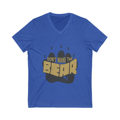 Don'T Wake The Bear Unisex Short Sleeve V-neck Tshirt