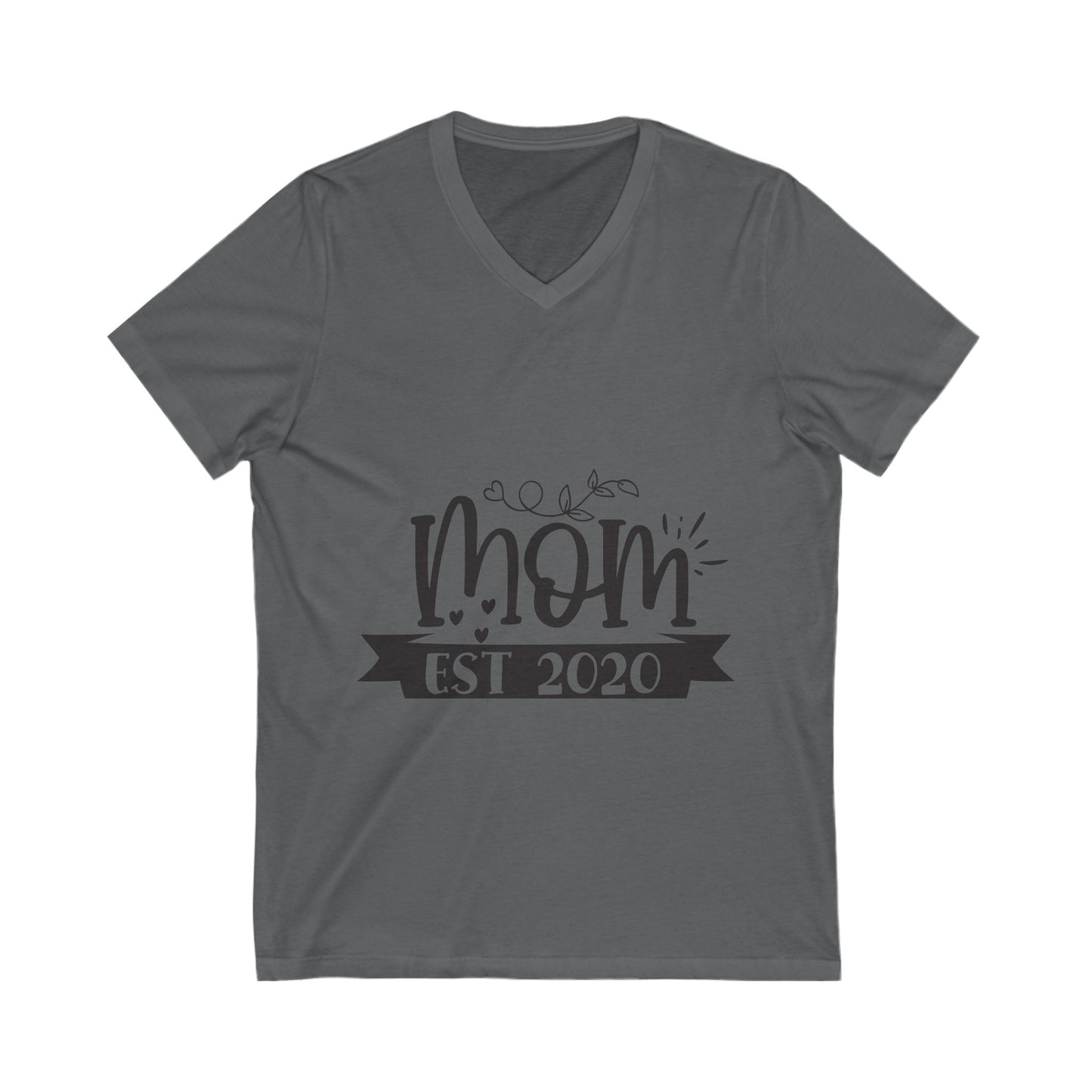 Mom Est 2020-01 Unisex Short Sleeve V-neck Tshirt