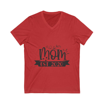 Mom Est 2020-01 Unisex Short Sleeve V-neck Tshirt