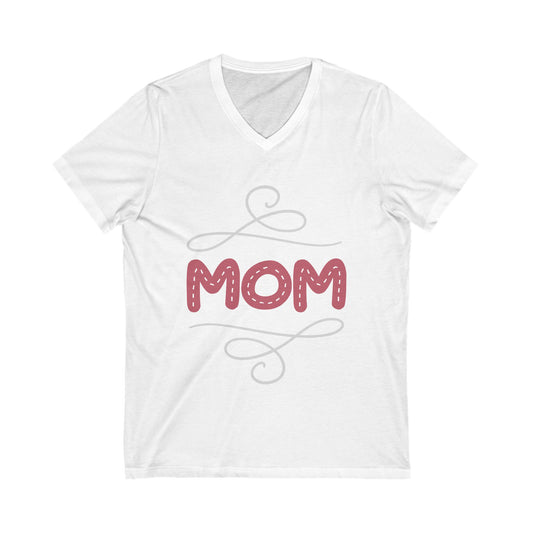 Mom Unisex Short Sleeve V-neck Tshirt