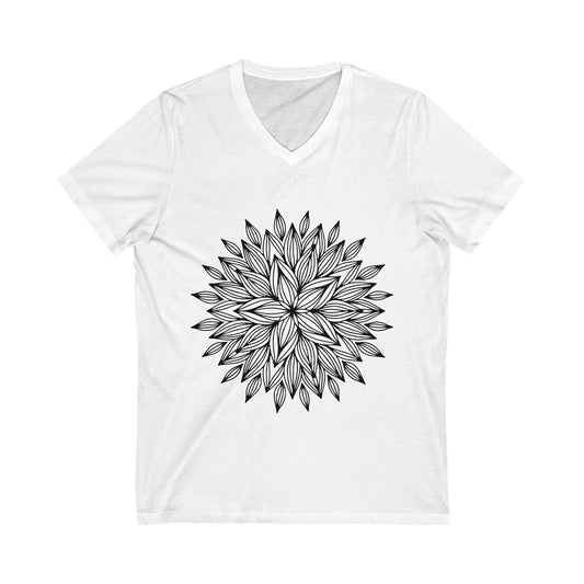 Mandala_112 Unisex Short Sleeve V-neck Tshirt