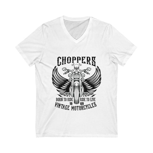 Choppers Unisex Short Sleeve V-neck Tshirt