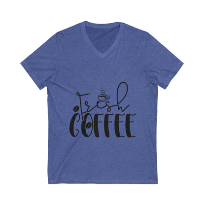 Fresh Coffee Unisex Short Sleeve V-neck Tshirt