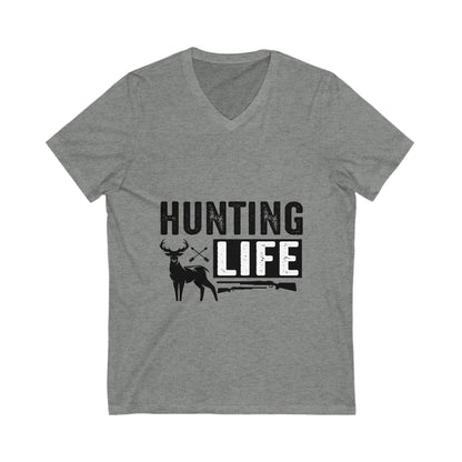 Hunting Is Life Unisex Short Sleeve V-neck Tshirt