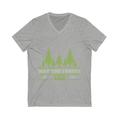 May The Forest Be With You Unisex Short Sleeve V-neck Tshirt