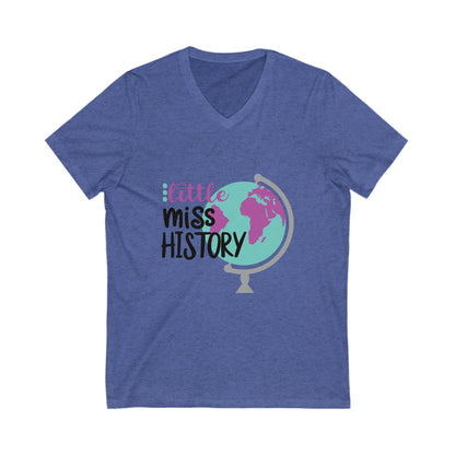 Little Miss History Unisex Short Sleeve V-neck Tshirt