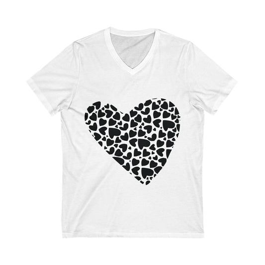 Love3 Unisex Short Sleeve V-neck Tshirt