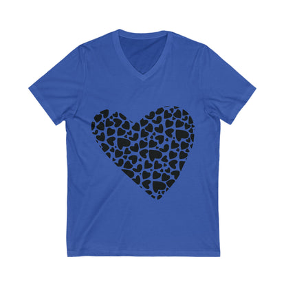 Love3 Unisex Short Sleeve V-neck Tshirt