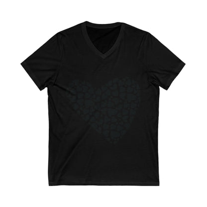 Love3 Unisex Short Sleeve V-neck Tshirt
