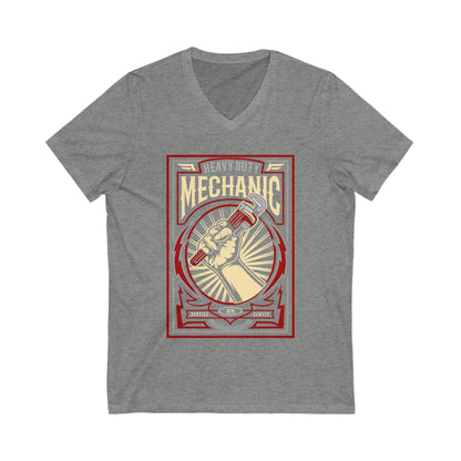 Mechanic Unisex Short Sleeve V-neck Tshirt