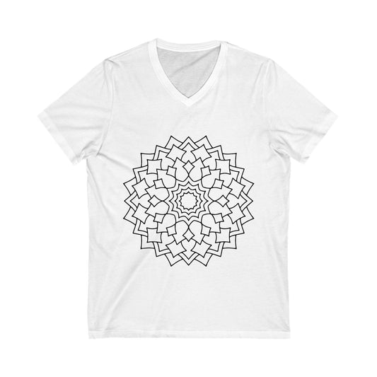 Mandala_115 Unisex Short Sleeve V-neck Tshirt