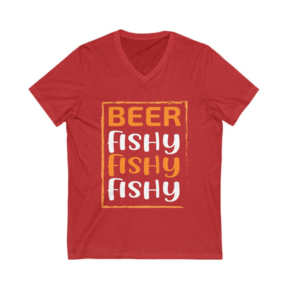 Beer Fishy Fishy Fishy Unisex Short Sleeve V-neck Tshirt