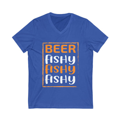Beer Fishy Fishy Fishy Unisex Short Sleeve V-neck Tshirt