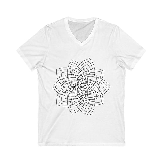 Mandala_110 Unisex Short Sleeve V-neck Tshirt