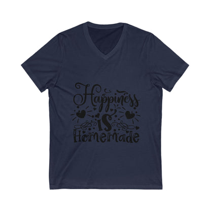 Happiness Is Homemade Unisex Short Sleeve V-neck Tshirt