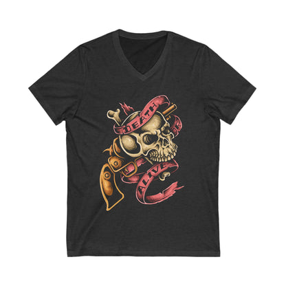 Death Or Alive Unisex Short Sleeve V-neck Tshirt