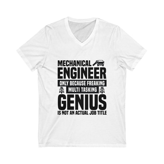 Mechanical Engineer Unisex Short Sleeve V-neck Tshirt