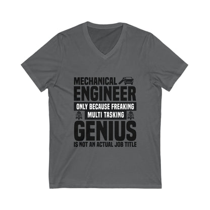 Mechanical Engineer Unisex Short Sleeve V-neck Tshirt