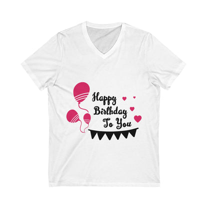 Birthday Unisex Short Sleeve V-neck Tshirt