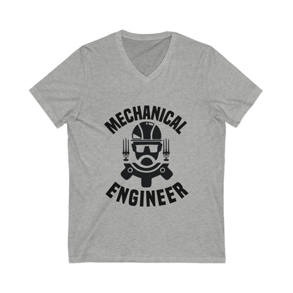 Mechanical Unisex Short Sleeve V-neck Tshirt
