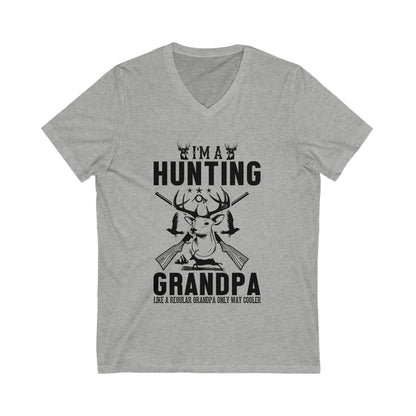 I'M A Hunting Grandpa Unisex Short Sleeve V-neck Tshirt