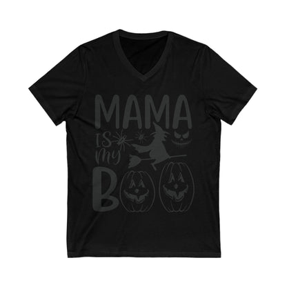 Mama Is My Boo Unisex Short Sleeve V-neck Tshirt