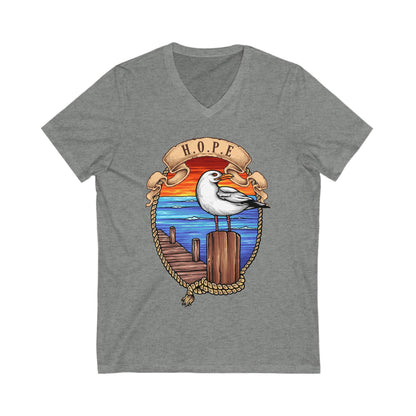 Hope Unisex Short Sleeve V-neck Tshirt