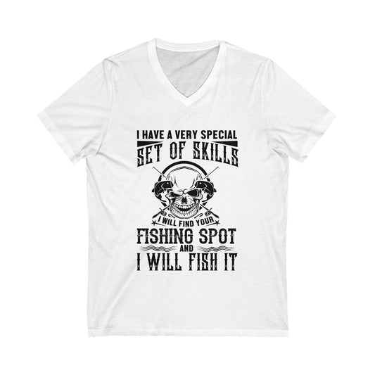 I Have A Very Special Set Of Skills Unisex Short Sleeve V-neck Tshirt
