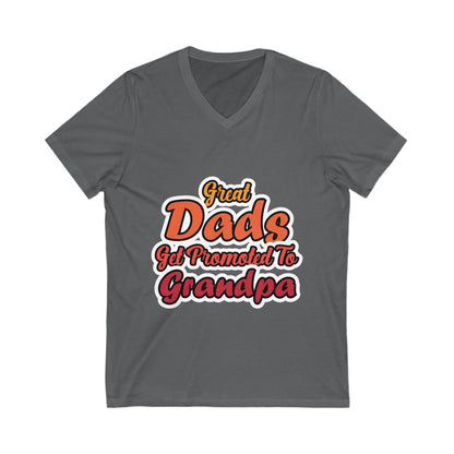 Great Dads Get Promoted To Grandpa V-Neck Tee - Perfect Gift for Father's Day