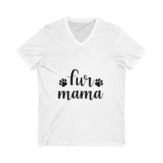 Fur Mama Unisex Short Sleeve V-neck Tshirt