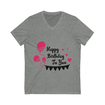 Birthday Unisex Short Sleeve V-neck Tshirt
