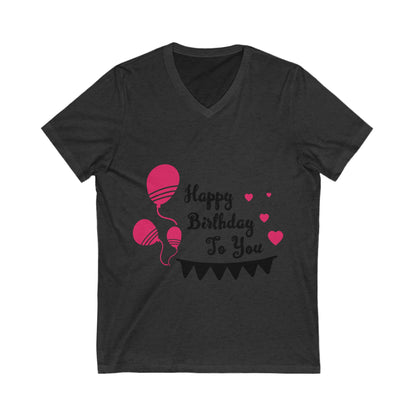 Birthday Unisex Short Sleeve V-neck Tshirt