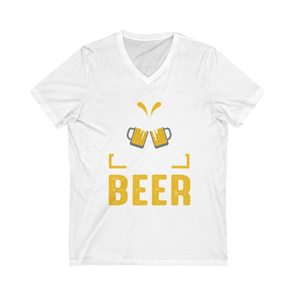 I Am Just Here For The Beer Unisex Short Sleeve V-neck Tshirt